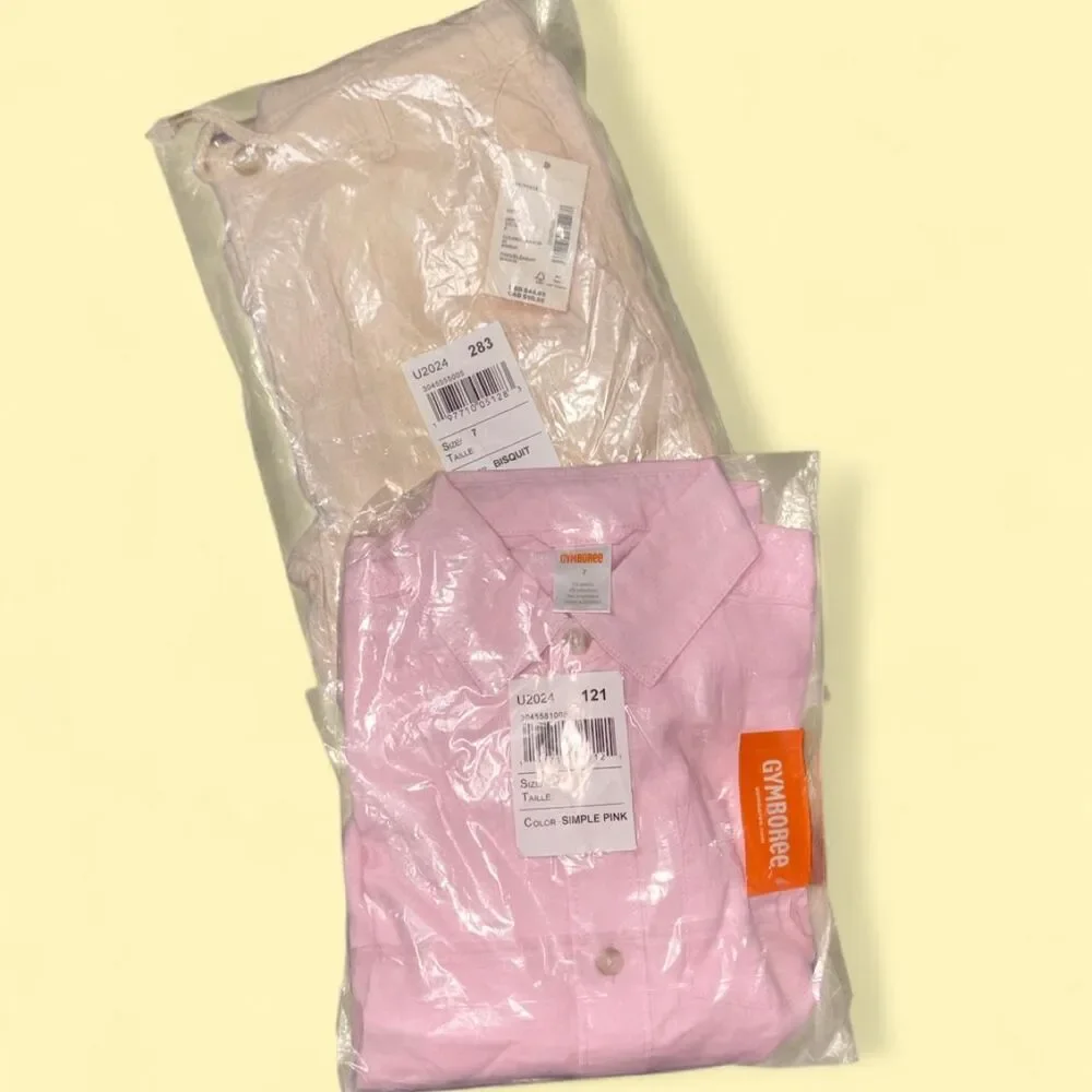 Gymboree Kids Pink and Cream Bundle - Size 7